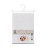 Protectie impermeabila saltea bebe, tip cearsaf cu elastic, Lorelli, 60 x 120 + 20 cm, Alb