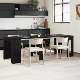 vidaXL Masă de dining 240 x 85 x 75 cm Lemn prelucrat Stejar Negru 3424946