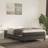 VidaXL Pat box spring cu saltea, gri &icirc;nchis, 120x200 cm, catifea 3144322