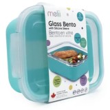 RECIPIENT STICLA 740 ML CU HUSA ANTIDERAPANTA SILICON MELII BLUE