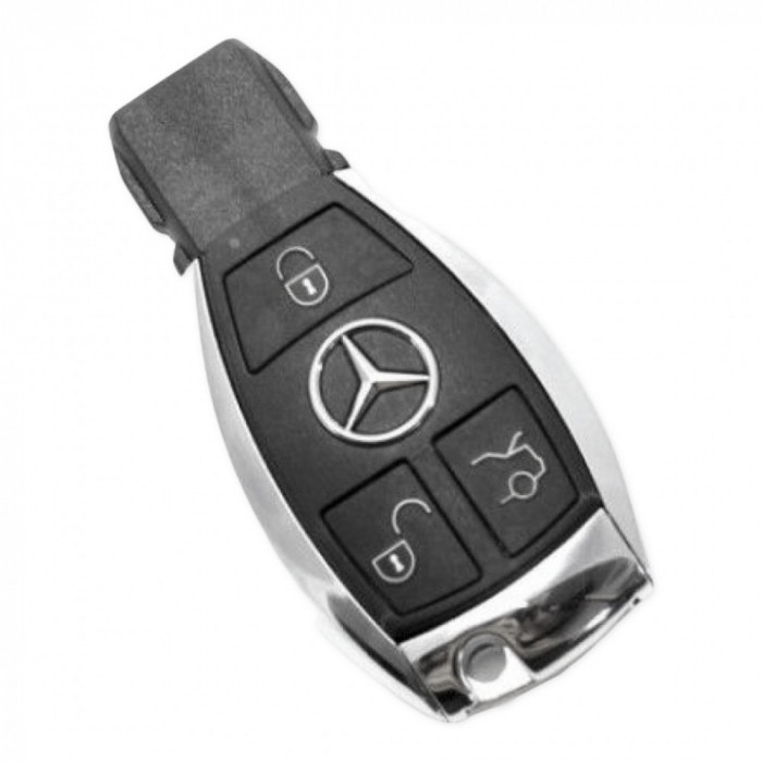 Carcasa Cheie Smartkey Mercedes Benz 3 Butoane Model Cromat CME 007