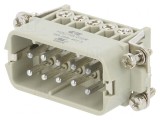 Conector HDC Inserturi Contact Tată 10P 16A, TE Connectivity
