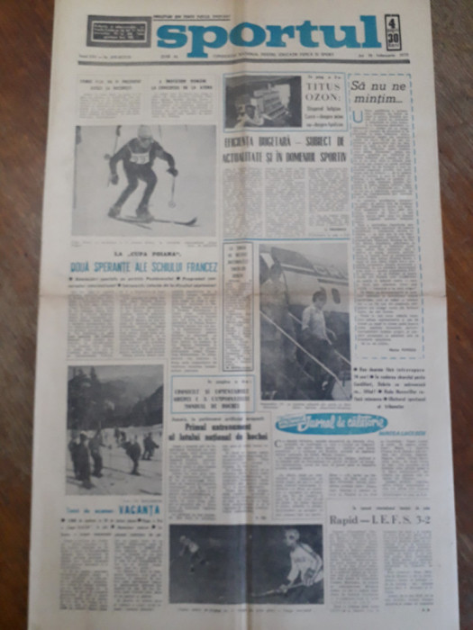 Ziarul Sportul 19 Februarie 1970 / CSP