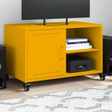 VidaXL Dulap TV, galben muștar, 68x39x43,5 cm, oțel