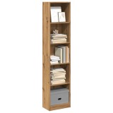 vidaXL Bibliotecă lemn stratificat stejar artizanal 40x24x176 cm 857800