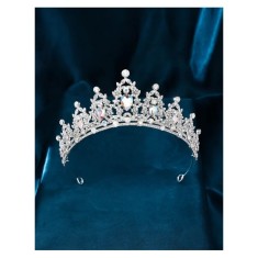 Diadema (Coronita) Mireasa cu Strasuri -Argintie - 606118