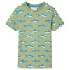 Tricou pentru copii, kaki deschis, 128, vidaXL