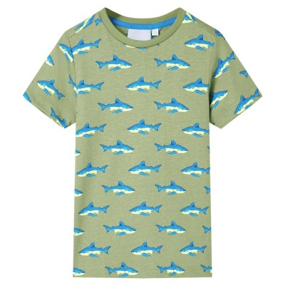 Tricou pentru copii, kaki deschis, 128 foto