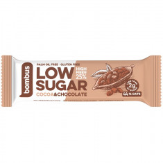 Baton proteic Low Sugar cu cacao si ciocolata, 40g Bombus