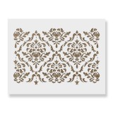 Cumpara ieftin Sablon Perete vopsire, tencuiala 900x600x0.7mm Damask Floral Refolosibil, model MXSP7070