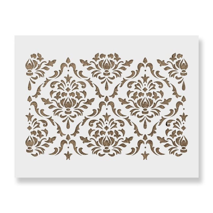 Sablon Perete vopsire, tencuiala 900x600x0.7mm Damask Floral Refolosibil, model MXSP7070