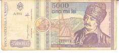 B11 48 - Bancnota foarte veche - Romania - 5000 lei - emisiune martie 1992