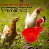 Adapatoare Pui Plastic, 10.5cm, Rosu, Set 6 Bucati - Accesorii Pasari, Caini, Pisici, Animale de Companie