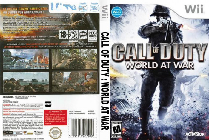 Wii Call of Duty Word at War joc pentru Wii, Wii mini,Wii U