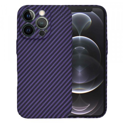 Husa pentru Apple iPhone 12 Pro, Techsuit, Carbonite FiberShell, Mov foto