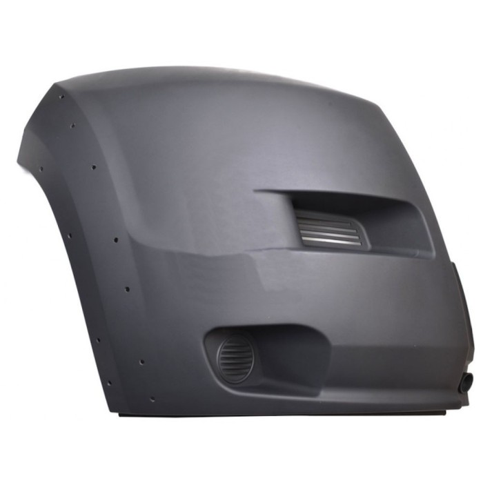 Flasc bara fata Citroen Jumper, 09.2006-08.2014, Fiat Ducato 2006-2014, Peugeot Boxer 2006-2014, parte montare dreapta, colt, gri inchis cu gauri pen