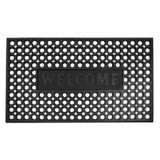 Covoras de intrare din cauciuc, negru, cu model perforat, 75x45 cm, CMCLASS