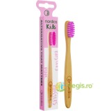 Periuta de Dinti din Bambus pentru Copii Roz