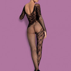 Sexy Lace - Catsuit negru, S/M/L