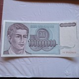 Iugoslavia 100000000 dinari 1993 UNC