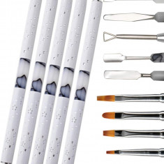Nl Art Brush Multifunctional Nail Art Pen Set PolyGel Builder Brush Pen Picker a