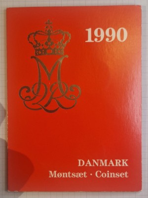 Set Monede Monetarie Danemarca 1990, 6 monede, 20 koroane comemorativa foto