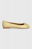 Cumpara ieftin Kurt Geiger London balerini de piele Eagle Ballerina Drench culoarea bej 2121142109