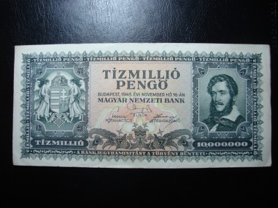 UNGARIA 10.000.000 PENGO 1945 foto