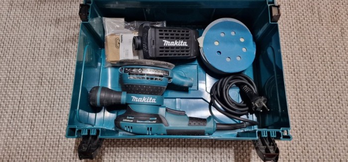 Slefuitor orbital Makita BO5041, 300 W, 125 mm + Makita MAKPAC TIP2 + 50 discuri P150