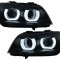 Faruri Xenon 3D U-Led Angel Eyes BMW Seria 3 E90 E91 (2008-2011) Negru Performance AutoTuning