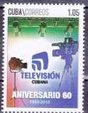 CUBA 2010, 60 de ani televiziunea cubaneza, serie neuzata, MNH, Nestampilat