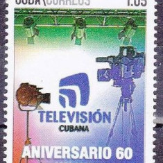 CUBA 2010, 60 de ani televiziunea cubaneza, serie neuzata, MNH