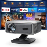Videoproiector 1080P Full HD, WiFi 6, Bluetooth 5.2, 28000 Lumeni, Audio Dolby, Focalizare Automata, Corectie Trapezoidala, Suporta 4K, Rezolutie 1920