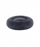 Pat lavabil rotund pentru caini talie mica/ pisici, rotund, antialunecare, diametru 50 cm, gri inchis