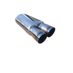 Toba sport inox cu doua iesiri arse