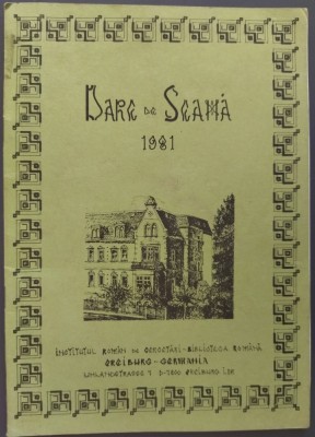 INSTITUTUL ROMAN DE CERCETARI / BIBLIOTECA ROMANA DIN FREIBURG: DARE DE SEAMA PE ANUL 1981 foto