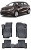 Covorase auto tip tavita Umbrella Kia Rio 2005-2011, cauciuc, negre, set 4 piese, dedicate