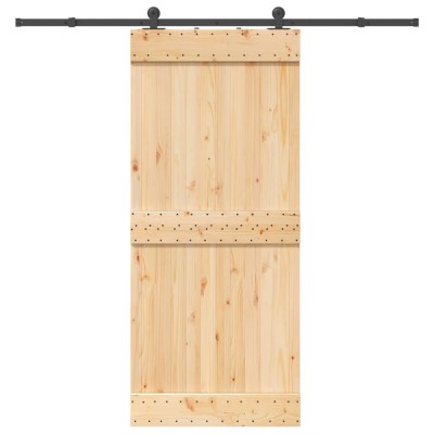 vidaXL Ușă glisantă cu set feronerie, 90x210 cm, lemn masiv de pin 3332673 foto