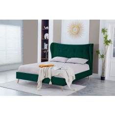 Pat Almera 180x200 cm Tapitat Catifea Verde Somiera Inclusa (cod ML 2227-14)