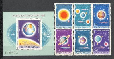 Romania.1981 Posta aeriana-Alinierea planetelor YR.702 foto