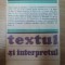 TEXTUL SI INTERPRETUL de JEAN STAROBINSKI , 1985
