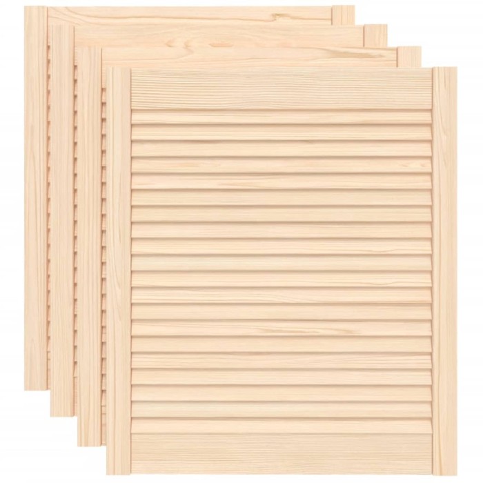 Usi de dulap design lambriu, 4 buc., 69x59,4 cm, lemn masiv pin