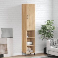 vidaXL Dulap &icirc;nalt, stejar sonoma, 34,5x34x180 cm, lemn prelucrat
