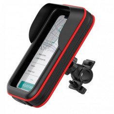 Suport / Geanta Impermeabila cu touch si parasolar Telefon 4 - 6.3 Inch pentru bicicleta