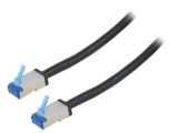Patch cord rețea S/FTP Cat6a negru 15m, Logilink