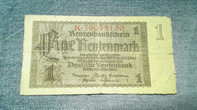 1 RentenMark 1937 Germania / marca / renten mark / seria 79078130 foto