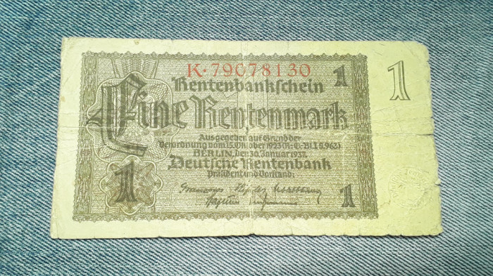 1 RentenMark 1937 Germania / marca / renten mark / seria 79078130