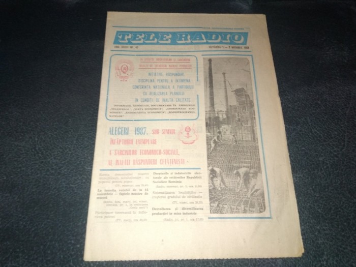 REVISTA TELE RADIO 1 7 NOIEMBRIE 1987