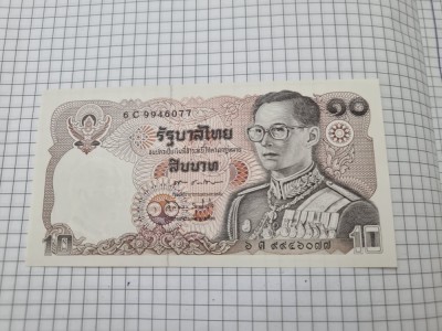 bancnota thailanda 10 b 1980 foto