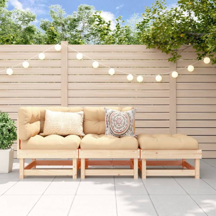 Gossi set mobilier de gradina, 3 piese, lemn masiv de pin